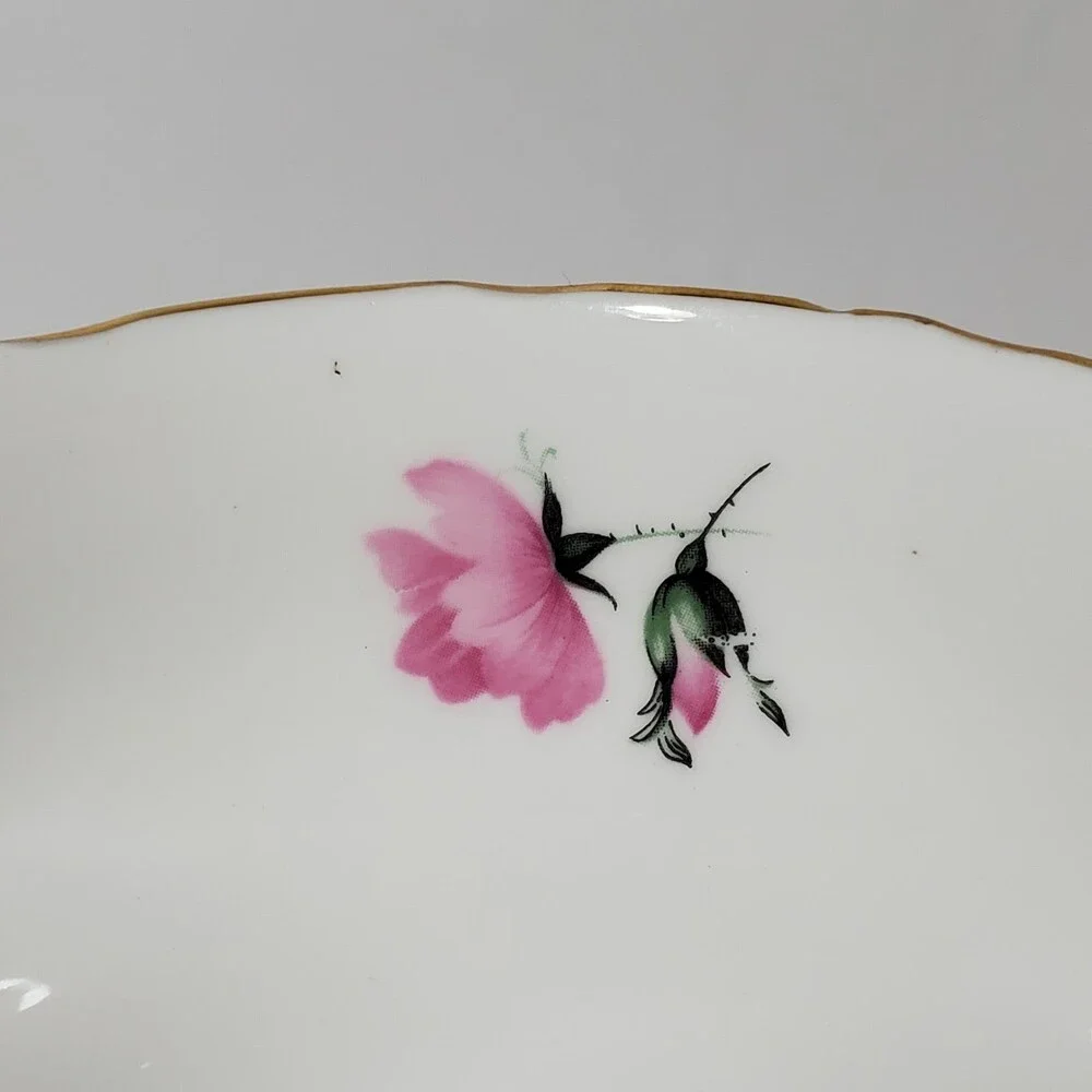 Royal Vale Teacup and Saucer Pink Flowers Vintage